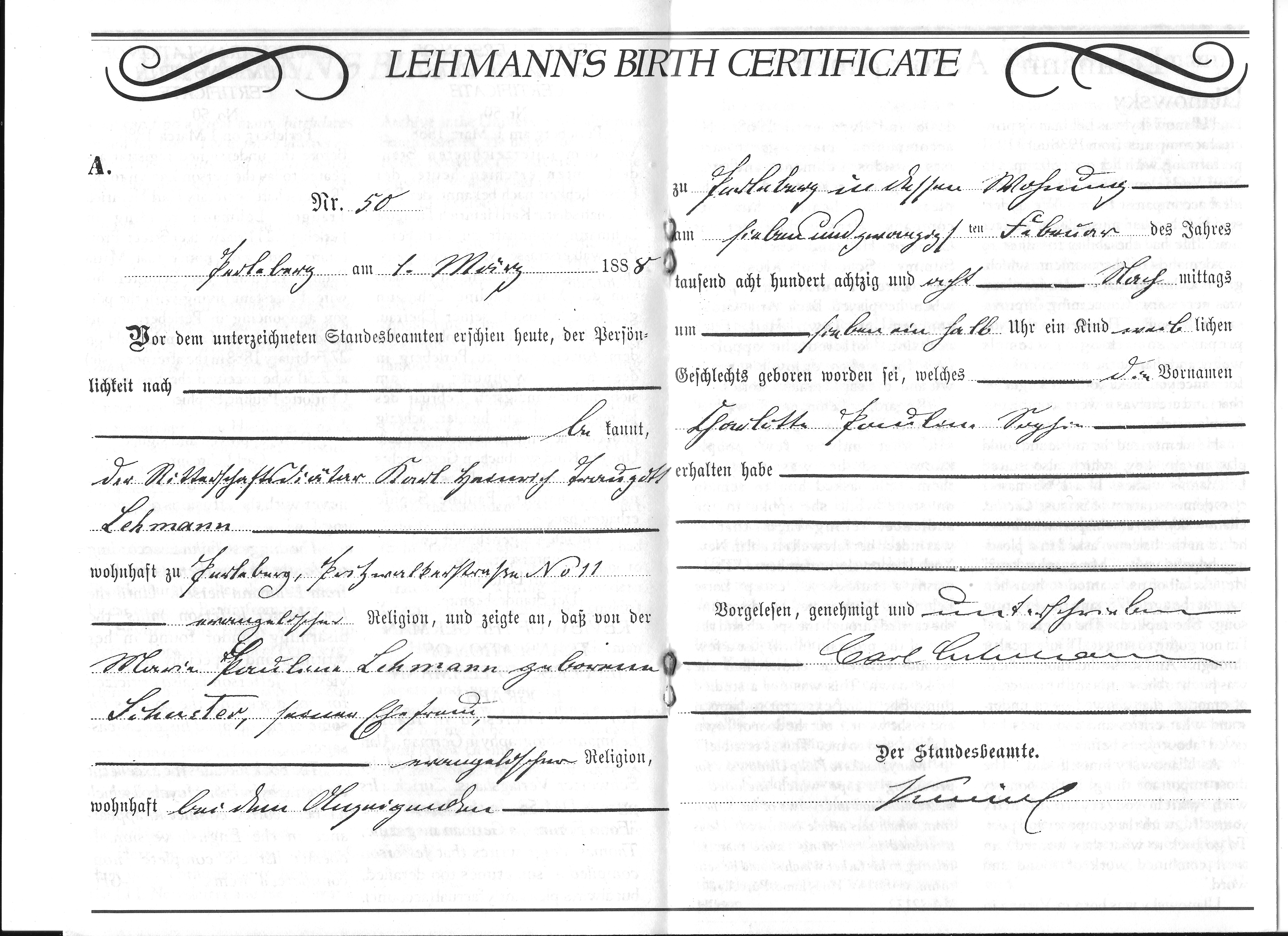 LL Birth Certificate